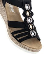 Rieker Svart Sandalett