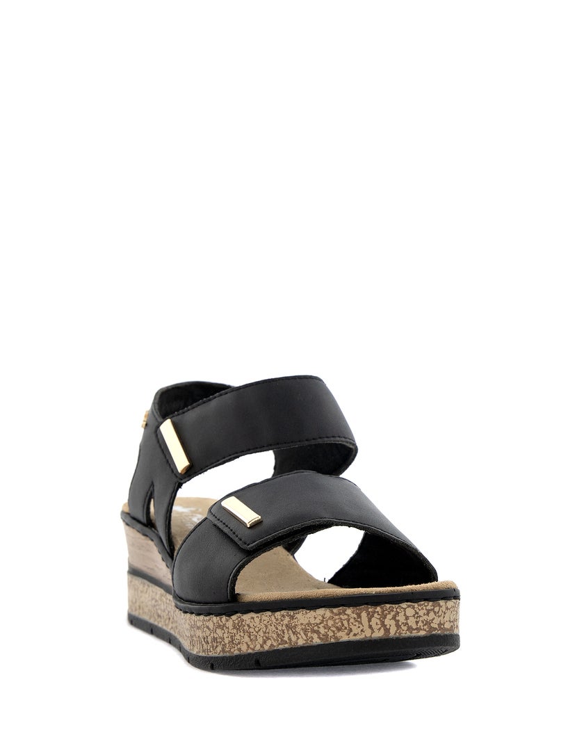 Rieker Svart Sandalett