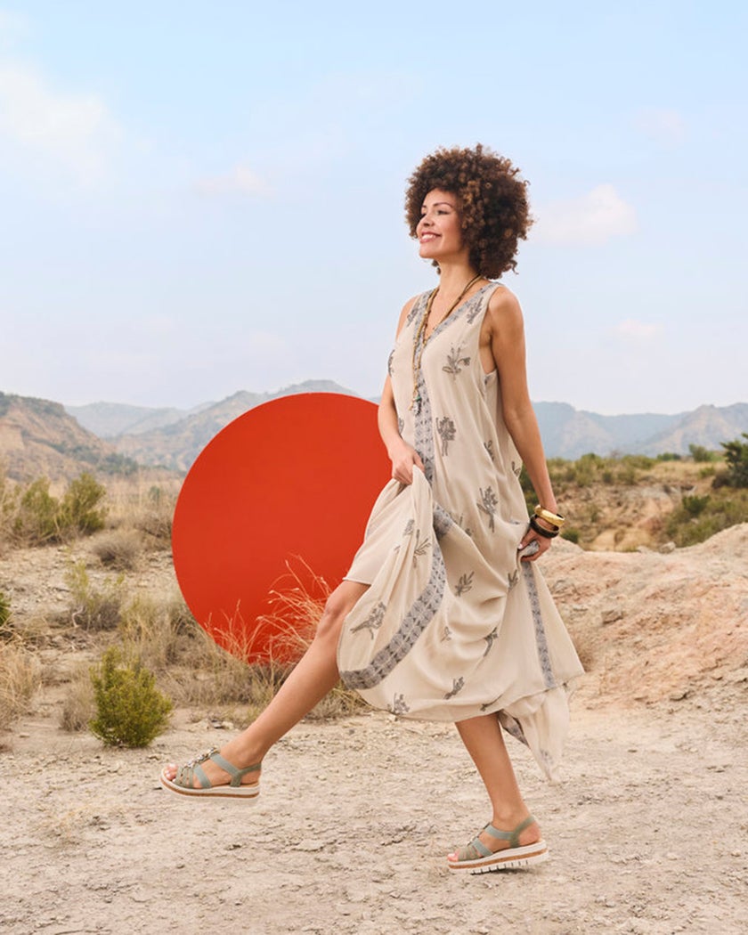 Rieker Grön Sandalett