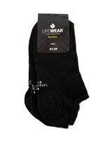 Svart strumpa ankel 3-pack