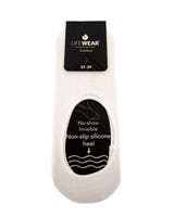 Vit strumpa no-show bamboo