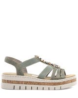 Rieker Grön Sandalett