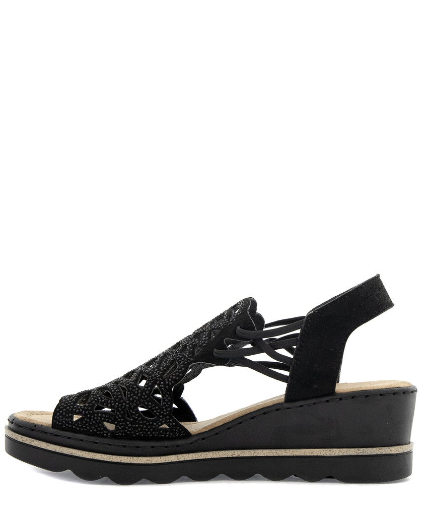 Rieker Svart Sandalett