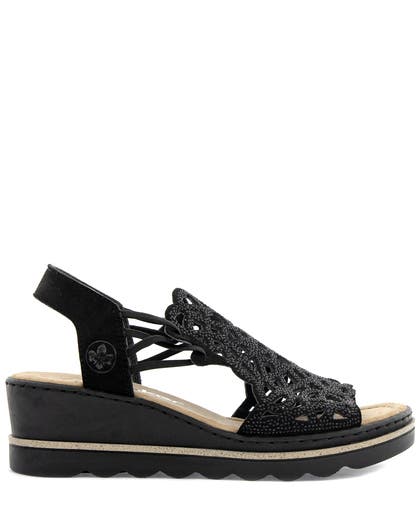 Rieker Svart Sandalett